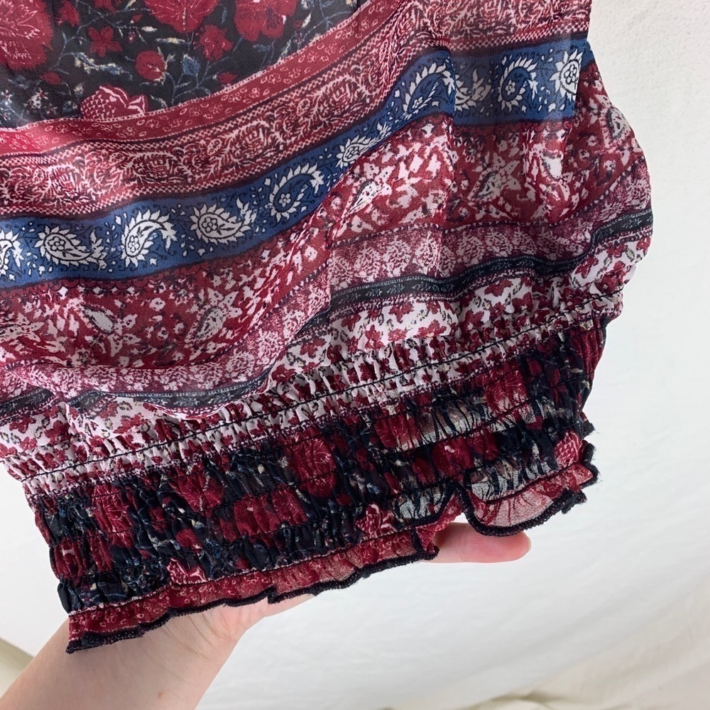 Tillys Patterned Ruched Tank Top - Picture 2 of 3